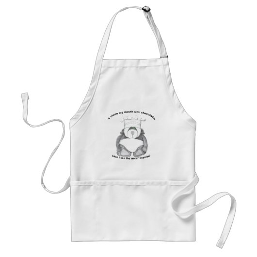 Panda Beer Chef Chocolate Standaard Schort (Voorkant)