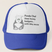 Panda Beer Chef Likes Honey Badgers Trucker Pet (Voorkant)