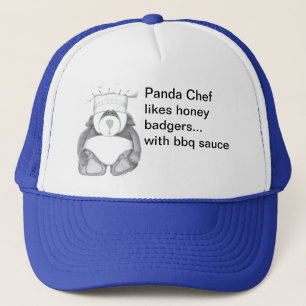 Panda Beer Chef Likes Honey Badgers Trucker Pet