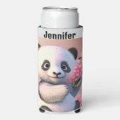 Panda Beer Cherry Blossom Persoonlijke naam Seltzer Blikjeskoeler (Seltzer Voorkant)