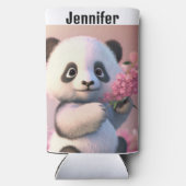Panda Beer Cherry Blossom Persoonlijke naam Seltzer Blikjeskoeler (Achterkant)