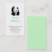 Panda Beer Children Play Date Card Contactkaartje (Voorkant / Achterkant)