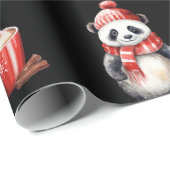Panda Beer Christmas Hot Chocolate Cadeaupapier (Rol Hoek)