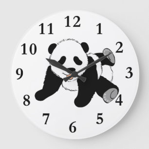 PANDA BEER CLOCK GROTE KLOK