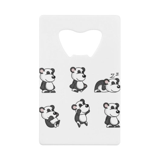 Panda beer creditkaart flessenopener (Voorkant)