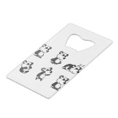 Panda beer creditkaart flessenopener (Voorkant Gekanteld)