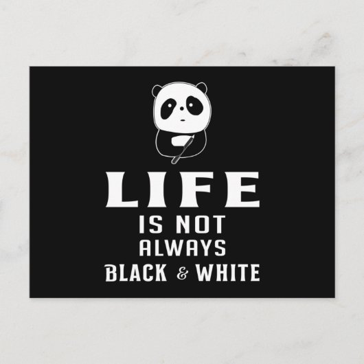 Panda Beer Cute Animal Pandas Paw Funny Gift Idee Briefkaart (Voorkant)