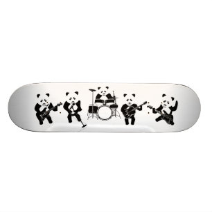 Panda Beer Cute Band Skateboard