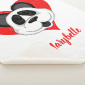 Panda Beer Cute Cartoon Animal Personalized Sherpa Deken (3/4)
