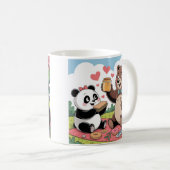 panda & beer cute en grappige mok (Voorkant rechts)