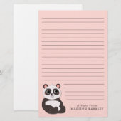 Panda Beer Cute Kind Briefpapier (Voorkant / Achterkant)