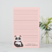 Panda Beer Cute Kind Briefpapier (Staand voorkant)