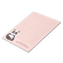 Panda Beer Cute Kind Persoonlijk Briefpapier Notit