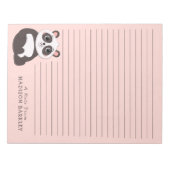 Panda Beer Cute Kind Persoonlijk Briefpapier Notit Notitieblok (Voorkant)