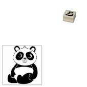 Panda Beer Cute Kind Rubberstempel (Gestempeld)