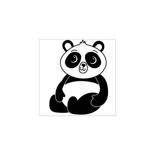 Panda Beer Cute Kind Rubberstempel (Afrduk)