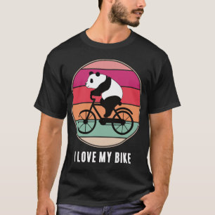Panda Beer Cyclist Funny Bike Beer Girl Giant Pand T-shirt