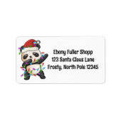 Panda Beer dab dabbin favoriete kerstverlichting Etiket (Voorkant)