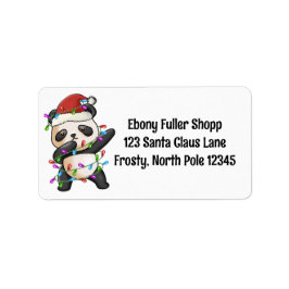 Panda Beer dab dabbin favoriete kerstverlichting Etiket