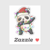 Panda Beer dab dabbin favoriete kerstverlichting Sticker (Vel)