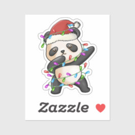 Panda Beer dab dabbin favoriete kerstverlichting Sticker