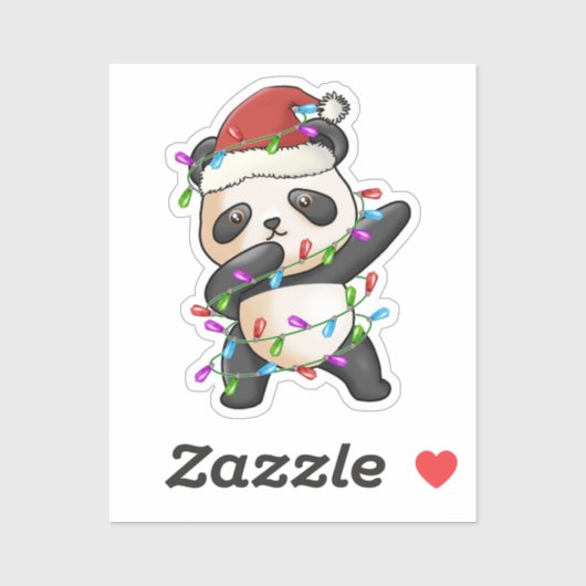 Panda Beer dab dabbin favoriete kerstverlichting Sticker (Vel)