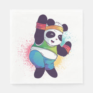 Panda Beer Dabbing Baby shower Birthday Servet