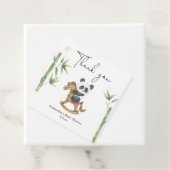 Panda beer dank u baby shower bedankjes labels (In situ)