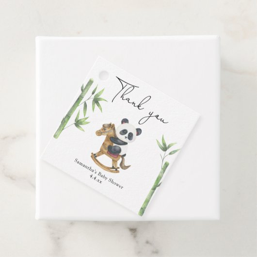 Panda beer dank u baby shower bedankjes labels (In situ)