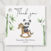 Panda beer dank u baby shower bedankjes labels (Voorkant)