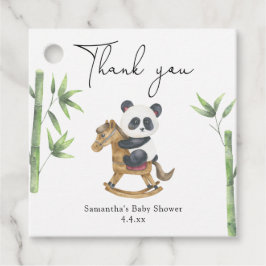 Panda beer dank u baby shower bedankjes labels