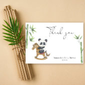 Panda beer dank u baby shower bedankkaart