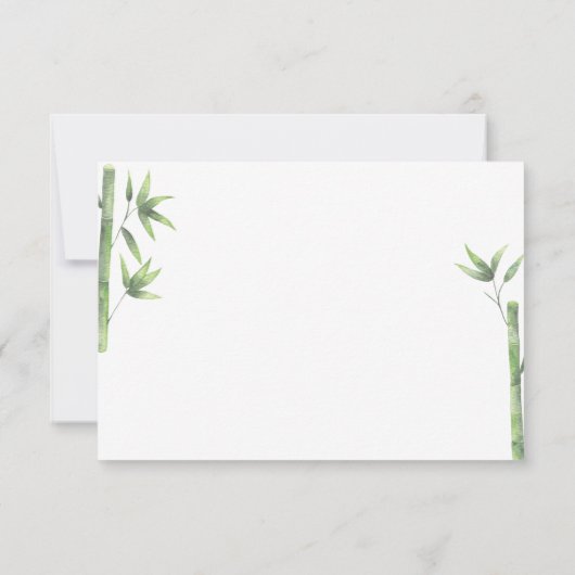 Panda beer dank u baby shower bedankkaart (Achterkant)