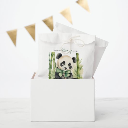 Panda Beer Dank u Beary Veel Baby shower Bedankzakje (Feest)