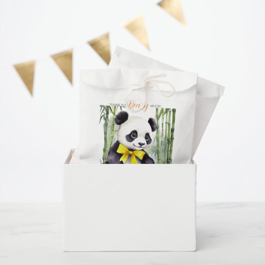 Panda Beer Dank u Beary Veel Unisex Baby shower Bedankzakje (Feest)