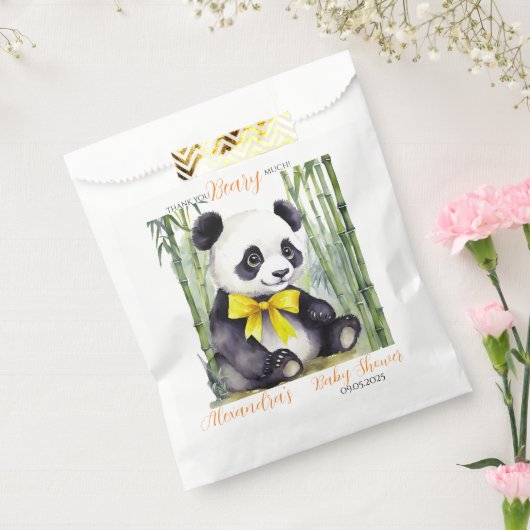 Panda Beer Dank u Beary Veel Unisex Baby shower Bedankzakje (Gezegeld)