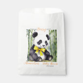 Panda Beer Dank u Beary Veel Unisex Baby shower Bedankzakje (Voorkant)