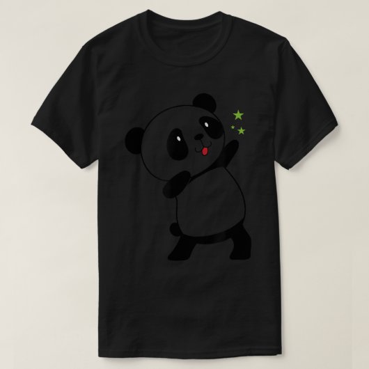 Panda Beer danst gelukkig T-shirt (Design voorkant)