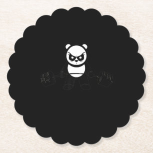 Panda Beer Deadlift - Premium Gym Kartonnen Onderzetters