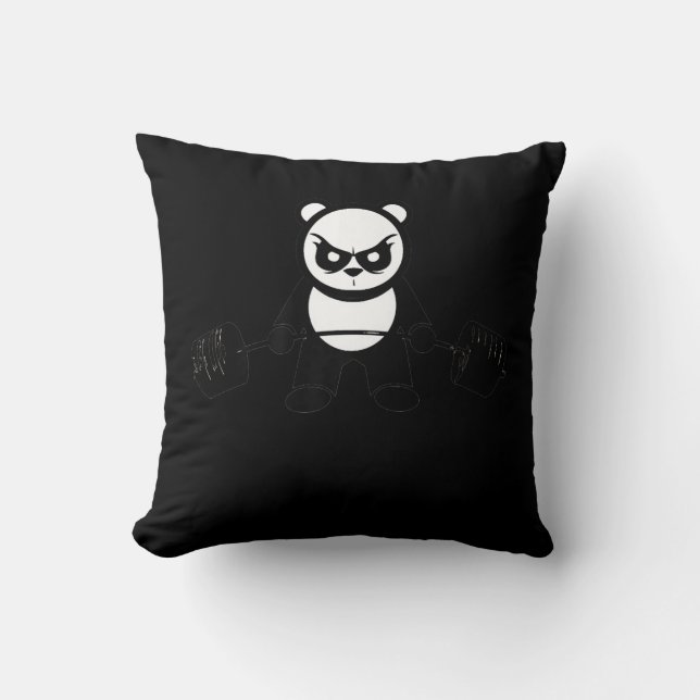 Panda Beer Deadlift - Premium Gym Kussen (Voorkant)