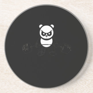 Panda Beer Deadlift - Premium Gym Zandsteen Onderzetter