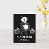 Panda Beer Deadlift Shirt Powerlifter Funny Bodybu Kaart (Gele Bloem)