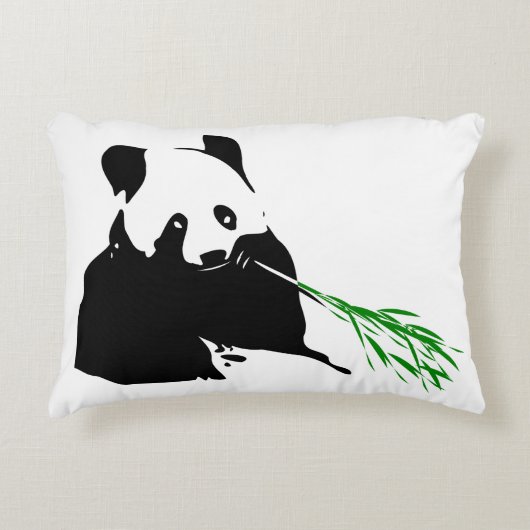 Panda Beer Design. Decoratief Kussen (Voorkant)
