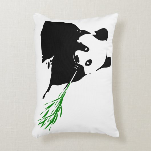 Panda Beer Design. Decoratief Kussen (Voorkant(Verticaal))