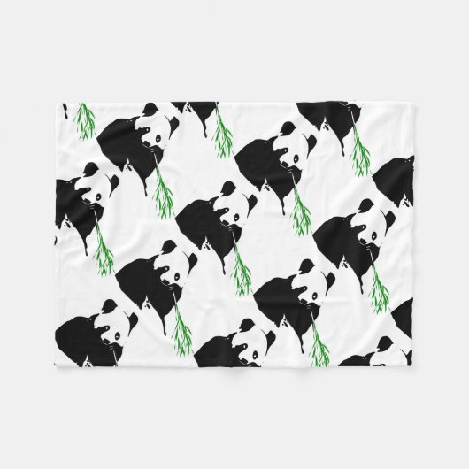 Panda Beer Design. Fleece Deken (Voorkant (Horizontaal))