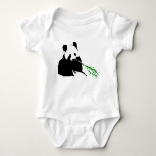Panda Beer Design op Baby doeken Romper