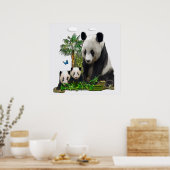 Panda beer design poster (Keuken)