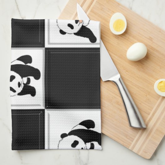 Panda Beer Design Theedoek (Quarter Fold)