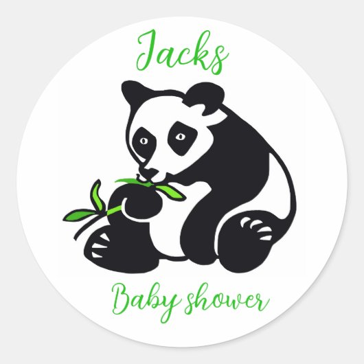 PANDA Beer - Dier - Baby shower - Personaliseren Ronde Sticker (Voorkant)