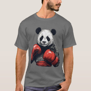 Panda Beer Dragen Bokshandschoenen Grappig Boksen  T-shirt